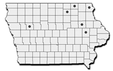Range map for the mudpuppy in Iowa