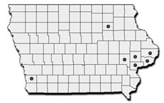 Range map for the massasauga in Iowa